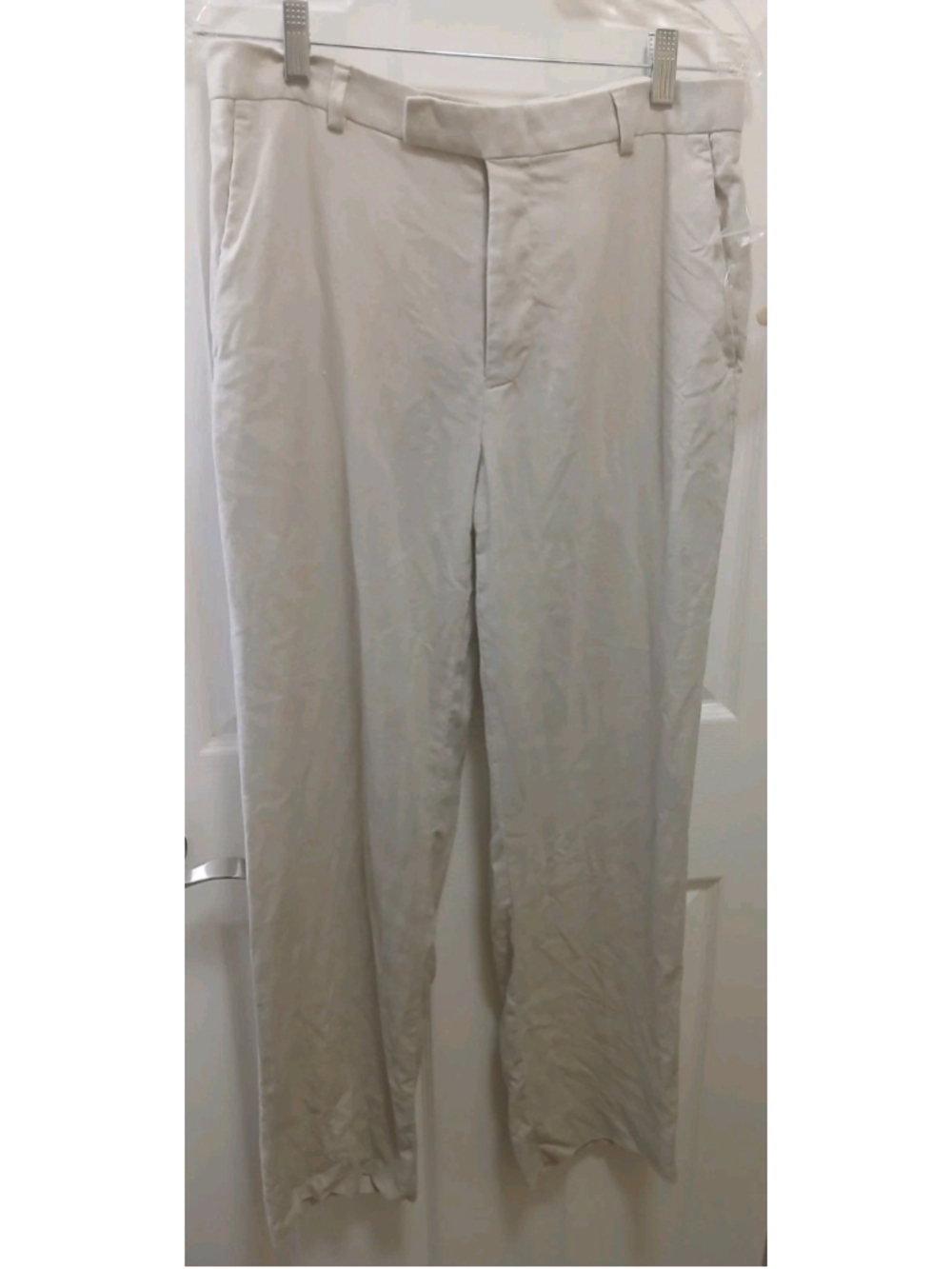 INC International Concepts Mens 100% Linen Straight Pants Sz 30x30 Light Beige
